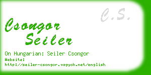 csongor seiler business card